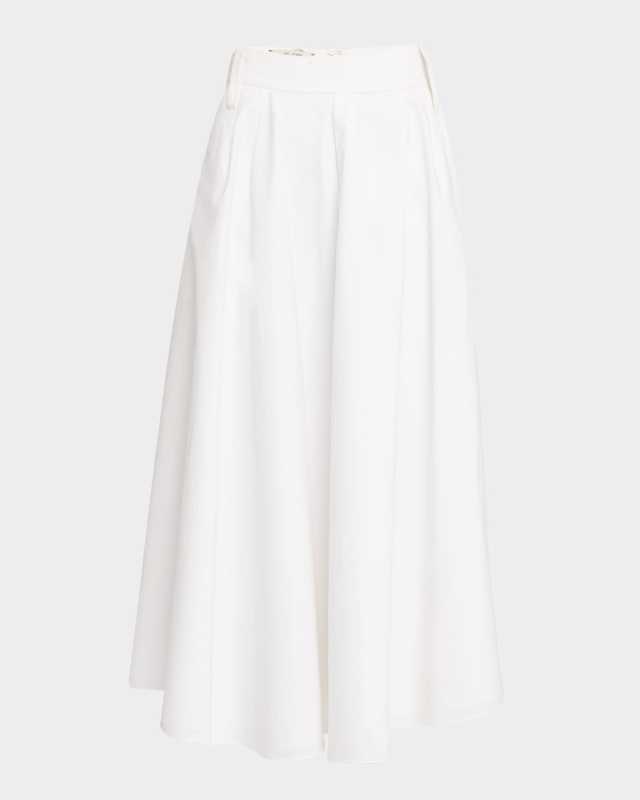 Poplin Power Midi Skirt
